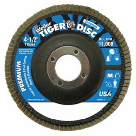 Weiler 804-50606 4-1/2" Abrasive Flap Disc-Angled- Phenolic Ba