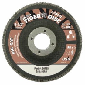 Weiler 804-50765 4 1/2" Tiger Disc Big Cat Abr Flap Phenolic Bk