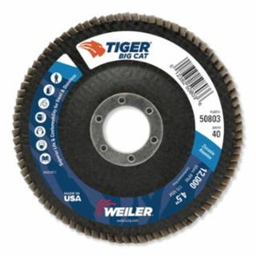 Weiler 804-50803 4 1/2"Tiger Disc Big Catabr Flap Phenolic Bk