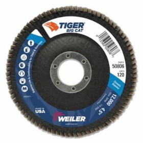Weiler 804-50806 41/2" Tiger Disc Big Catabr Flap Phenolic Bk