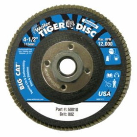 Weiler 804-50810 4-1/2" Big Cat Abrasiveflap Disc-80Z-5/8"-11 Ah