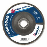 Weiler 51192 Tiger Paw™ Super High Density Flap Disc, 6 in dia, 7/8 in arbor, Type 27