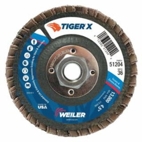 Weiler 804-51204 4-1/2" Tiger X Fd  Ang Phen Back  36Z  5/8"-11