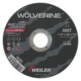 Weiler 804-56281 4-1/2 X 045 Wolv Ty1 C-Owhl  A60T  7/8 Ah