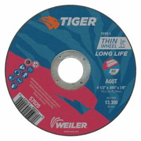 Weiler 804-57040 4-1/2 X 045 Tiger Ty27C-O Whl  A60T  5/8-11 Ah