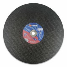 Weiler 804-57097 Tiger Ao Type 1 Stationary Saw Large Cutting Wheel, 20 In Dia X 1/8 In, 1 In Arbor Hole, A30S