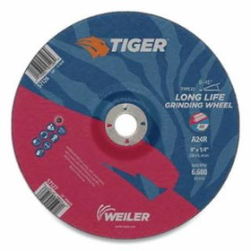 Weiler 804-57122 5 X 1/4 Tiger Ty27 Grindwhl  A24R 5/8-11 Nut