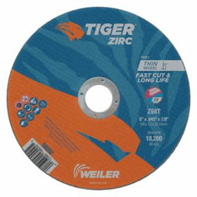 Weiler 804-58002 6 X 045 Tiger Zirc Ty1 C-O Whl  7/8 Ah
