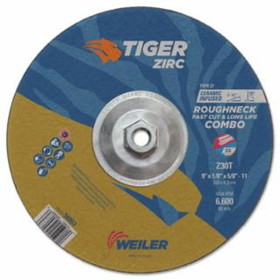 Weiler 804-58063 9 X 1/8 Tiger Zirc T27 Combo Wheel  Z30T  5/8-11