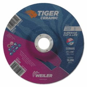 Weiler 804-58309 6 X .045 Tiger Ceramic T27 Cutting Cer60S 7/8 Ah