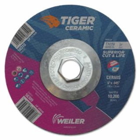 Weiler 804-58310 6 X .045 Tiger Ceramic T27 Cutting Cer60S 5/8-11