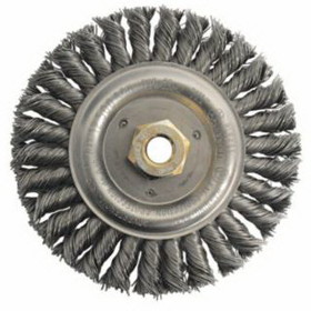 Weiler 804-79813 Dually Stainless Steel Wheel Brush 0.023 In Bristle Diameter, 5 In Outside Diameter, 5/8 In - 11 Unc Center Hole Size