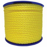 ORION ROPEWORKS INC 350120-00600-R0283 Monofilament Twisted Poly Ropes, 2,168 lb Cap., 600 ft, Polypropylene, Yellow