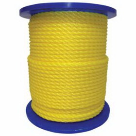 Orion Ropeworks Inc 350160-00600-R0285 Monofilament Twisted Poly Ropes, 3,477 Lb Cap., 600 Ft, Polypropylene, Yellow