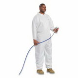 West Chester 3602/L Posi-Wear Ba Microporous Disposable Coveralls With Elastic Wrist And Ankle, White, Large