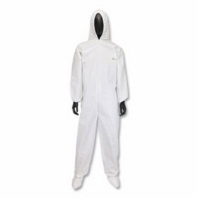West Chester 3609/M Posi-Wear Ba Microporous Disposable Coveralls With Hood And Boot, White, Medium