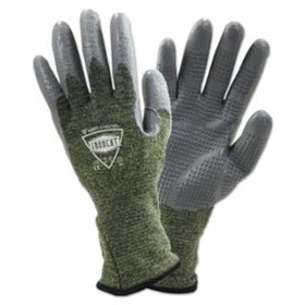 Pip IRONCAT 6100 Coated Welding Gloves, FR Silicone, Gray/Green