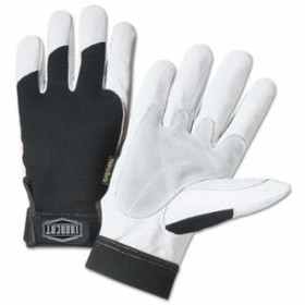 Pip Ironcat Heavy Duty Goatskin Gloves, White; Black, Elastic, Kevlar