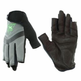 Pip Extreme Work 5 Dex Fingerless Gloves, Synthetic Leather, Black/Gray