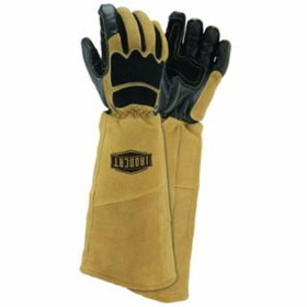 Pip Ironcat Stick Welding Gloves, Tan/Black, Gauntlet, Heat Shield Inserts