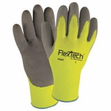 Wells Lamont  FlexTech™ Hi-Visibility Knit Thermal Gloves with Latex Palm, Gray/Green