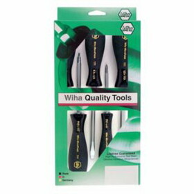 Wiha Tools 53390 MicroFinish Non Slip Grip Screwdriver Sets, Phillips; Slotted, 5.5 - 8 mm