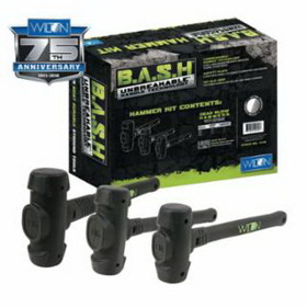 Wilton 11113 B.A.S.H Dead Blow Hammer Kit, 3 1/4 Lb; 4 1/4 Lb; 5 1/2 Lb, Rubber/Steel