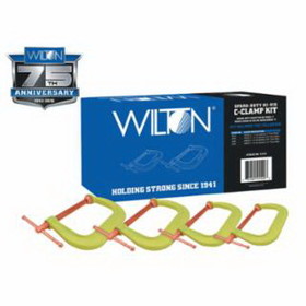 Wilton 11114 Spark-Duty 400Cs Hi-Vis C-Clamp Kit, 2 In - 4 1/2 In Throat Depth
