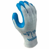 Showa  ATLAS® 300 General Purpose Latex Coated Fingers/Palm Gloves, Blue/Gray