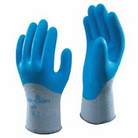 SHOWA 305XL-10 305 Latex Coated Gloves, X-Large, Blue/Gray
