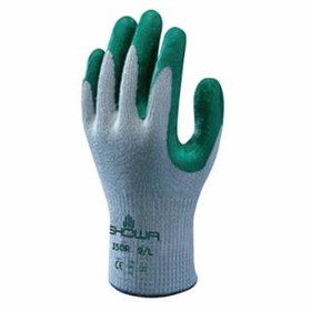 Showa  Atlas Fit 350 Nitrile-Coated Gloves, Gray/Green