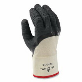 SHOWA 3910-10 3910 General Purpose Gloves, 11 in L, Large, Gray/ White