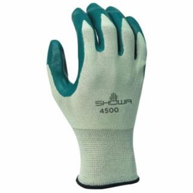 Showa  Nitri-Flex Lite Nitrile Coated Gloves, Green/Light Green