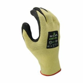 Showa  4561 Foam Nitrile Palm Coated Gloves, Yellow/Black