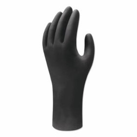 Showa  6112PF Biodegradable Nitrile Disposable Gloves, Black, 4 mil