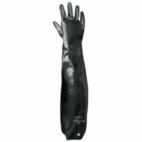 SHOWA 6731-10 Neoprene Shoulder Length Gloves, Black, Smooth, Large