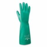 SHOWA 717-10 Nitrile Disposable Gloves, Straight, 10, Green, 11 Mil