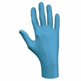 Showa  7500 Series Nitrile Disposable Gloves, Rolled Cuff, Blue