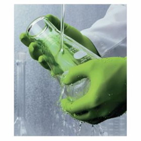 Showa  7705PFT Disposable Nitrile Gloves, Powder Free, 4 mil, Fluorescent Green