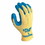 Showa 845-KV300M-08 Atlas Rubber Palm-Coated Gloves, Medium, Blue/Yellow, Price/1 DZ
