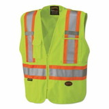 Pioneer  6935AU/6936AU/6937AU HV Zip-Up Snap Break Away Safety Vest, Green