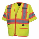 Pioneer  6690U/6691U HV Polyester Tricot Sleeved Safety Vest, Yellow