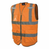 Pioneer  6958U/6959U Hi-Vis Solid Multi-Pocket Safety Vest, Orange
