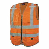 Pioneer  6960U/6961U Hi-Vis Mesh Multi-Pocket Safety Vest, Orange