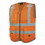 Pioneer 852-V1024850U-L 6960U/6961U Hi-Vis Mesh Multi-Pocket Safety Vest, Large, Orange, Price/1 EA