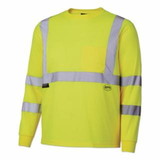 Pioneer  68887U/6888U HV Long-Sleeved Birdseye Safety Shirt, Yellow/Green