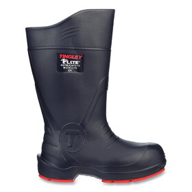 Tingley 26256 Flite Knee Boots, 26256 Composite Safety Toe, Aerex 1.5.5/Nitrile Rubber,Navy Blue/Red