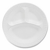 Dart Container Corp. 10CPWC Quiet Classic Laminated Foam Dinnerware, 10.25 In Dia, White