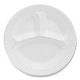 Dart Container Corp. 10CPWC Quiet Classic Laminated Foam Dinnerware, 10.25 In Dia, White