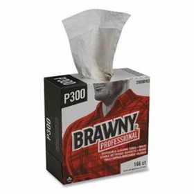 BRAWNY 290503 Brawny Industrial&#153; Medium-Duty Wiper, White, 9.2 in x 16.5 in, 166 Sheets, Box, 1/4 Fold, 4-Ply